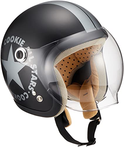 [スピードピット] TNK工業 CA-6 キッズヘルメット ハーフマットブラック/ガンメタ KIDSサイズ(54-56㎝) 51240